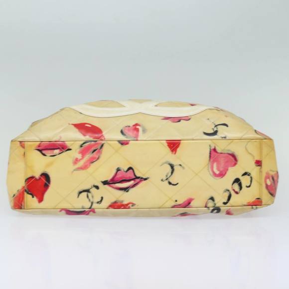 CHANEL Chain Tote Bag Vinyl White CC Auth 77840 - Picture 5 of 16